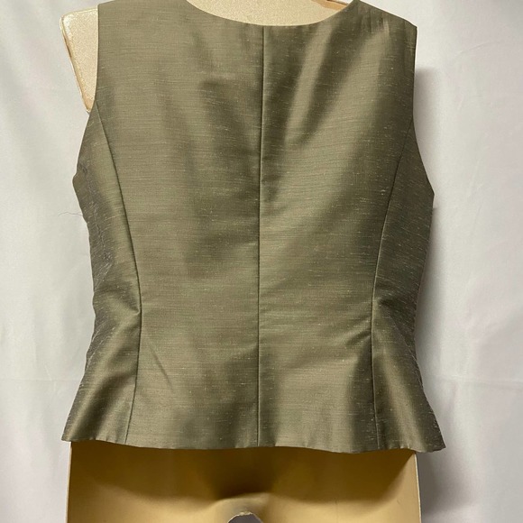 Kasper Top Petite Size 6P Side Zip Embroidery Beaded Sleeveless - Picture 2 of 10